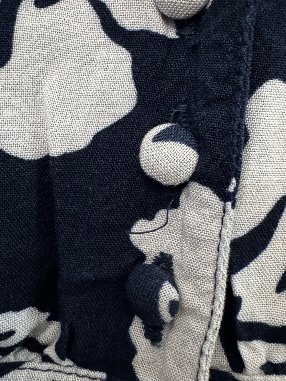 Roxy Navy and White Floral Neckline Detail Dress - Picture 7 of 7